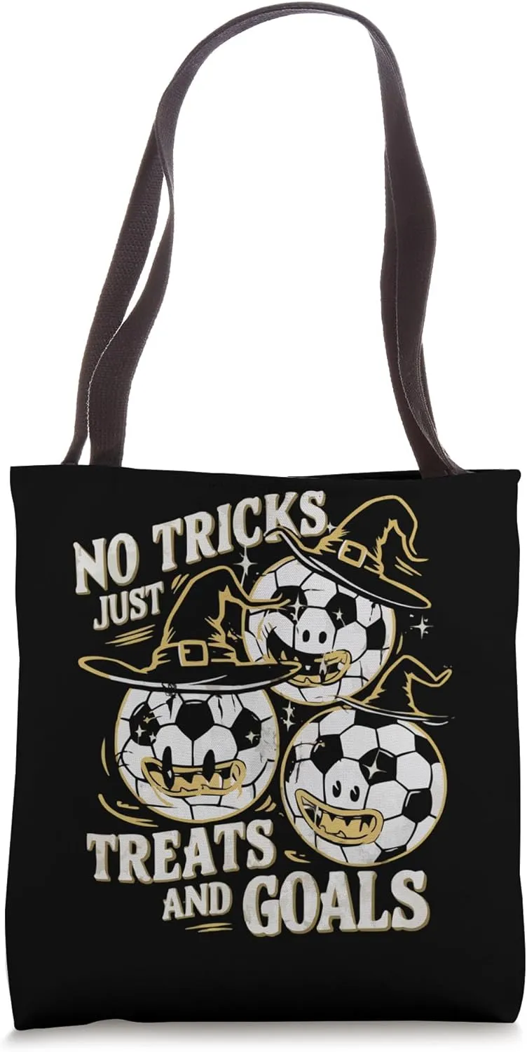 Soccer Halloween Spooky Goalkeeper Trick Or Treat Tote Bag