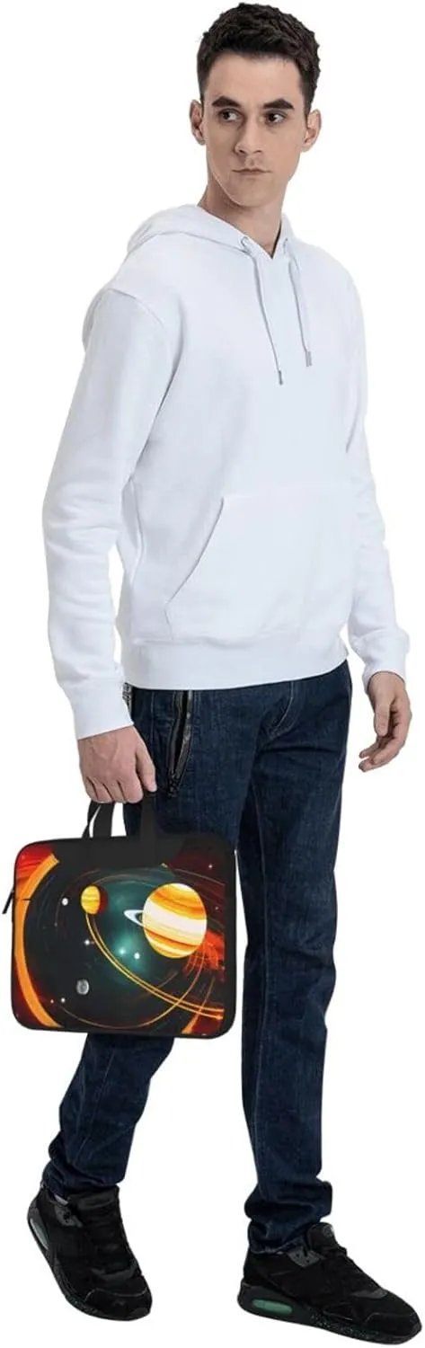 Solar System Jupiter Saturn Print Versatile Laptop Bag Men's Laptop Case & Womenâ€™s Computer Bag with Shoulder Strap