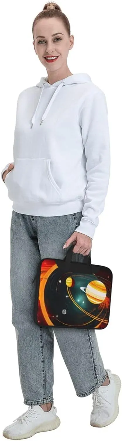 Solar System Jupiter Saturn Print Versatile Laptop Bag Men's Laptop Case & Womenâ€™s Computer Bag with Shoulder Strap