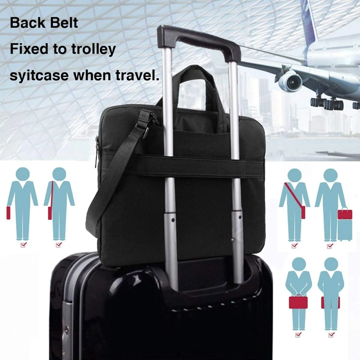 Solar System Jupiter Saturn Print Versatile Laptop Bag Men's Laptop Case & Womenâ€™s Computer Bag with Shoulder Strap