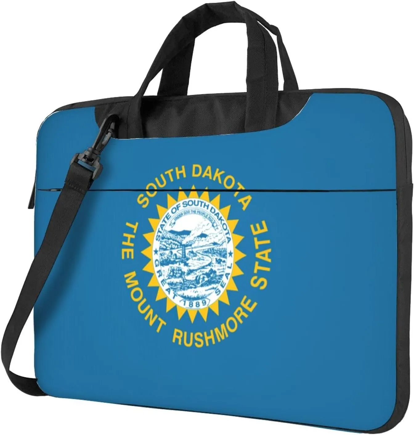 South Dakota Flag Print Work Laptop Bag Stylish and Protective Laptop Case Briefcase for Men Women Office