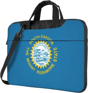 South Dakota Flag Print Work Laptop Bag Stylish and Protective Laptop Case Briefcase for Men Women Office
