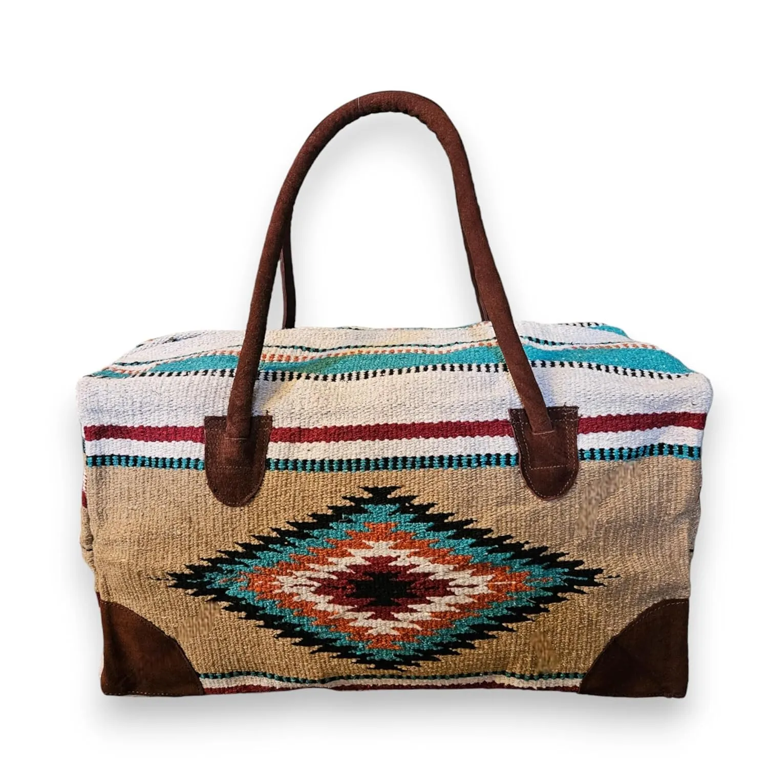 Southwestern Large Weekender Travel Bag Western Duffle Bag Boho Travel Bag (Diego)