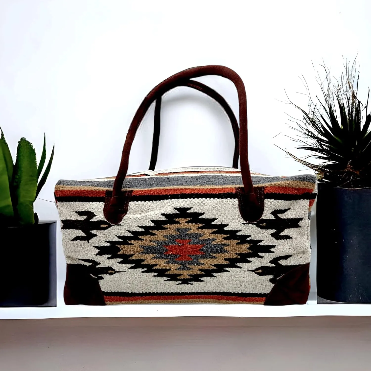 Southwestern Large Weekender Travel Bag Western Duffle Bag Boho Travel Bag (Lula)