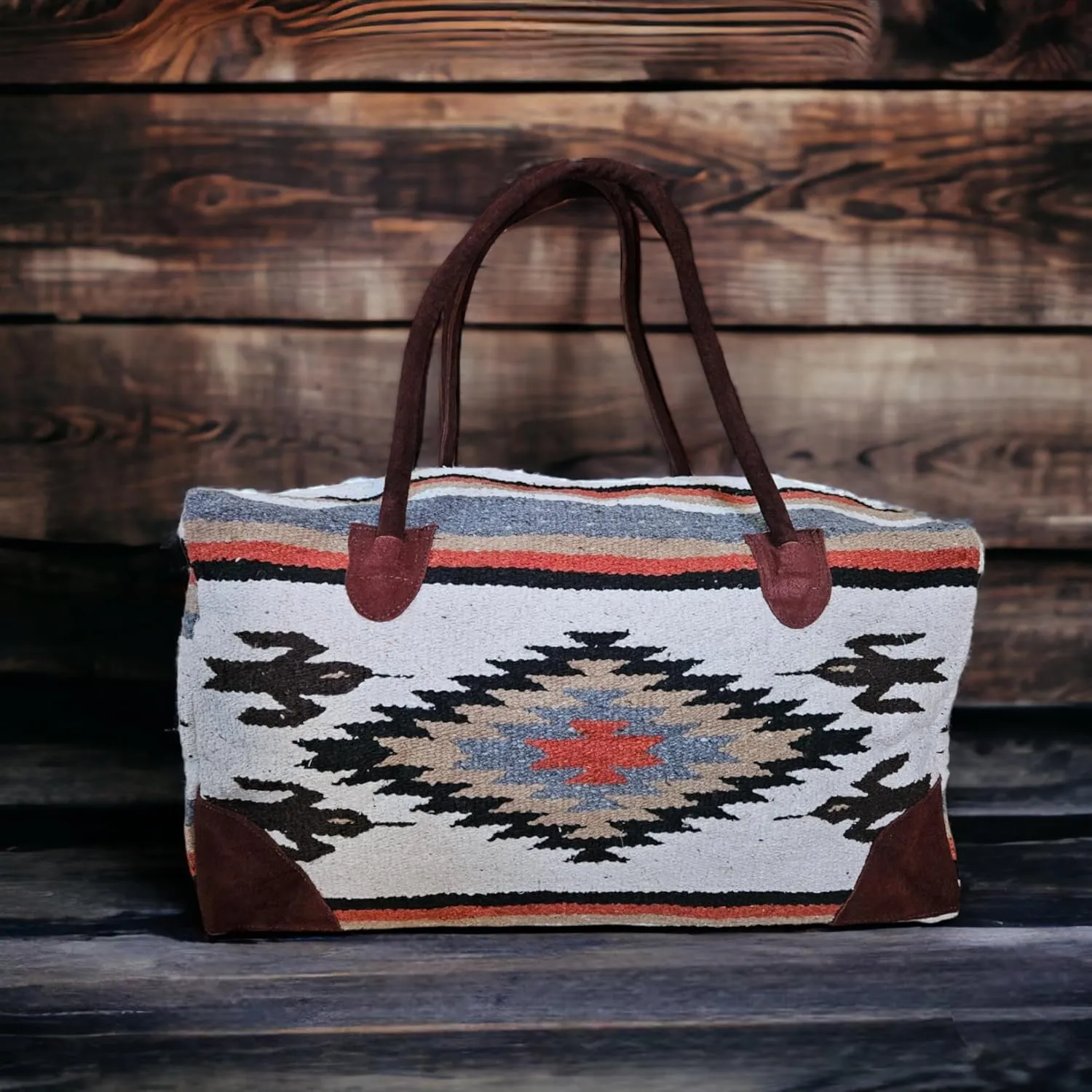 Southwestern Large Weekender Travel Bag Western Duffle Bag Boho Travel Bag (Lula)
