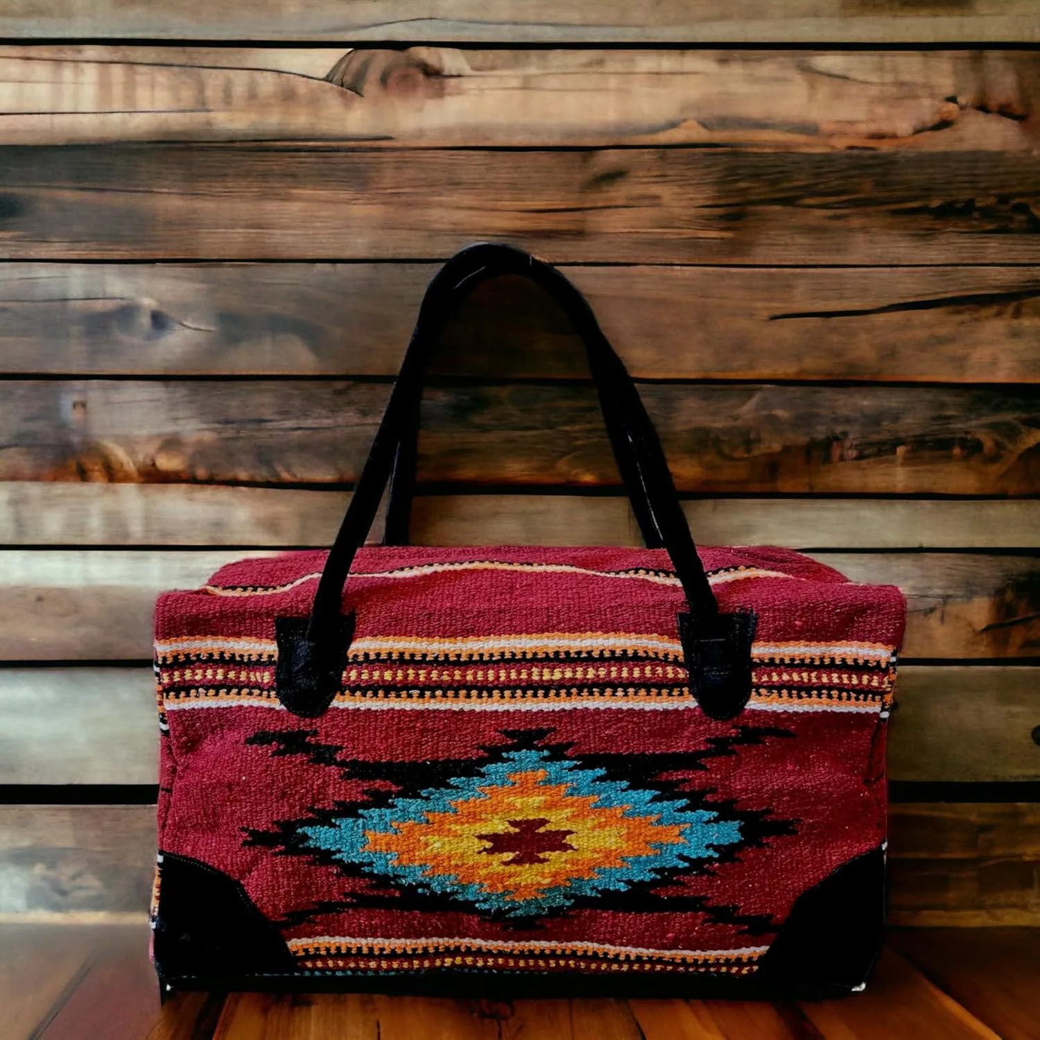 Southwestern Large Weekender Travel Bag Western Duffle Bag Boho Travel Bag (Monica)