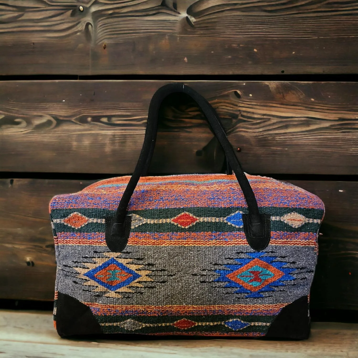 Southwestern Large Weekender Travel Bag Western Duffle Bag Boho Travel Bag (Sara)