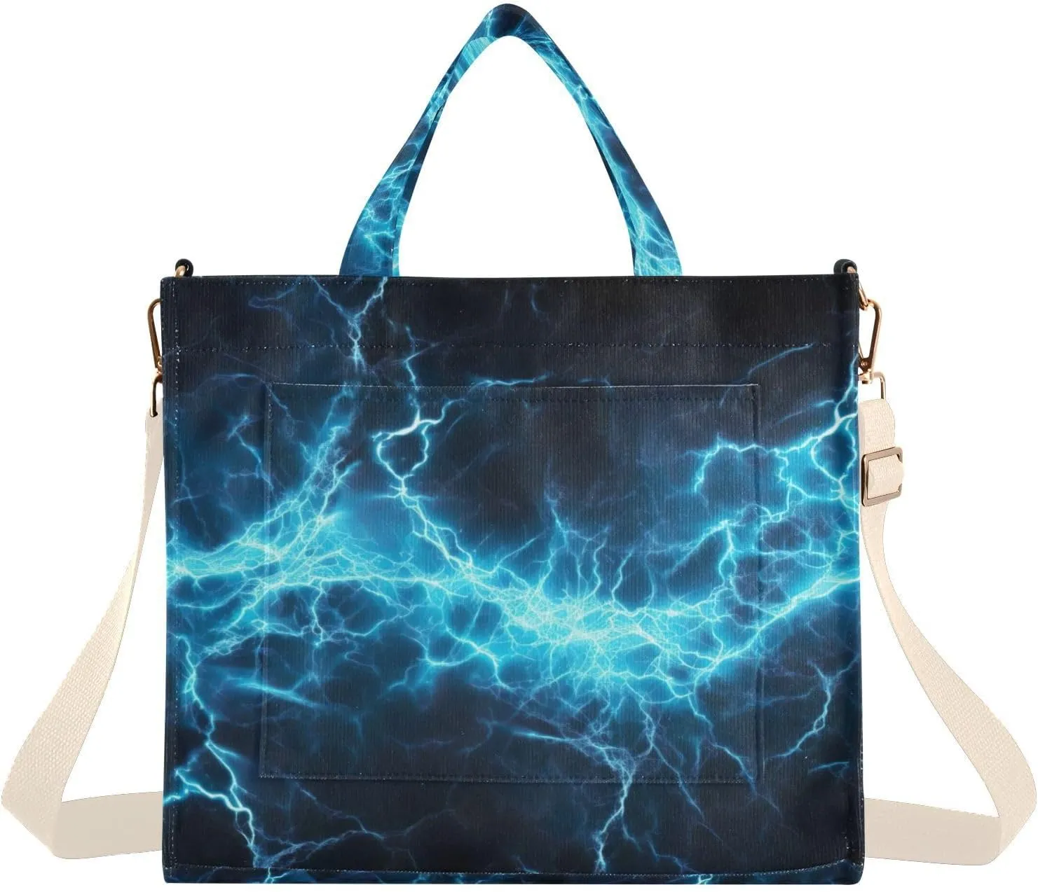 Spark Texture Blue Tote Bag for Women Large Capacity Handbag Portable Work Handbag Shoulder Bag for Beach, Shopping, Travel