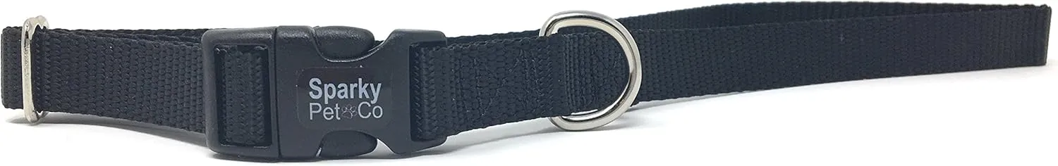 Sparky PetCo 3/4" Universal Nylon Replacement Dog Collars (Black)
