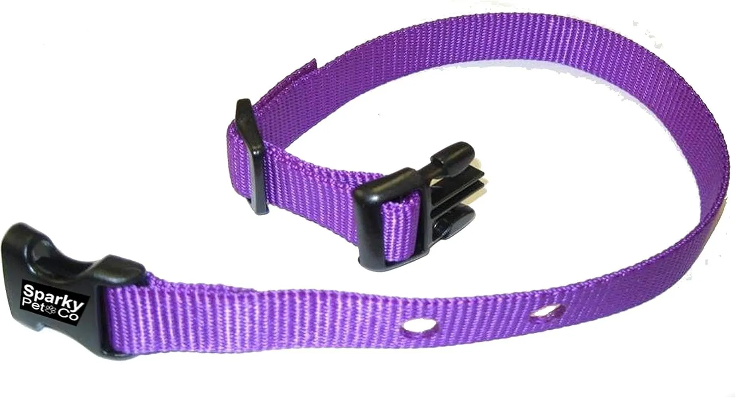 Sparky PetCo Universal Nylon 3/4" Dog Strap 2 Hole 1 5/8" Apart (Purple)