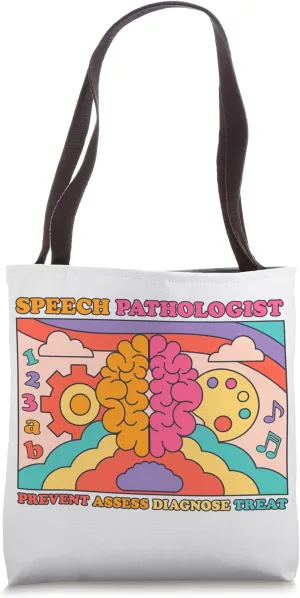 Speech Pathologist Prevent Assess Diagnose Treat Brain Retro Tote Bag
