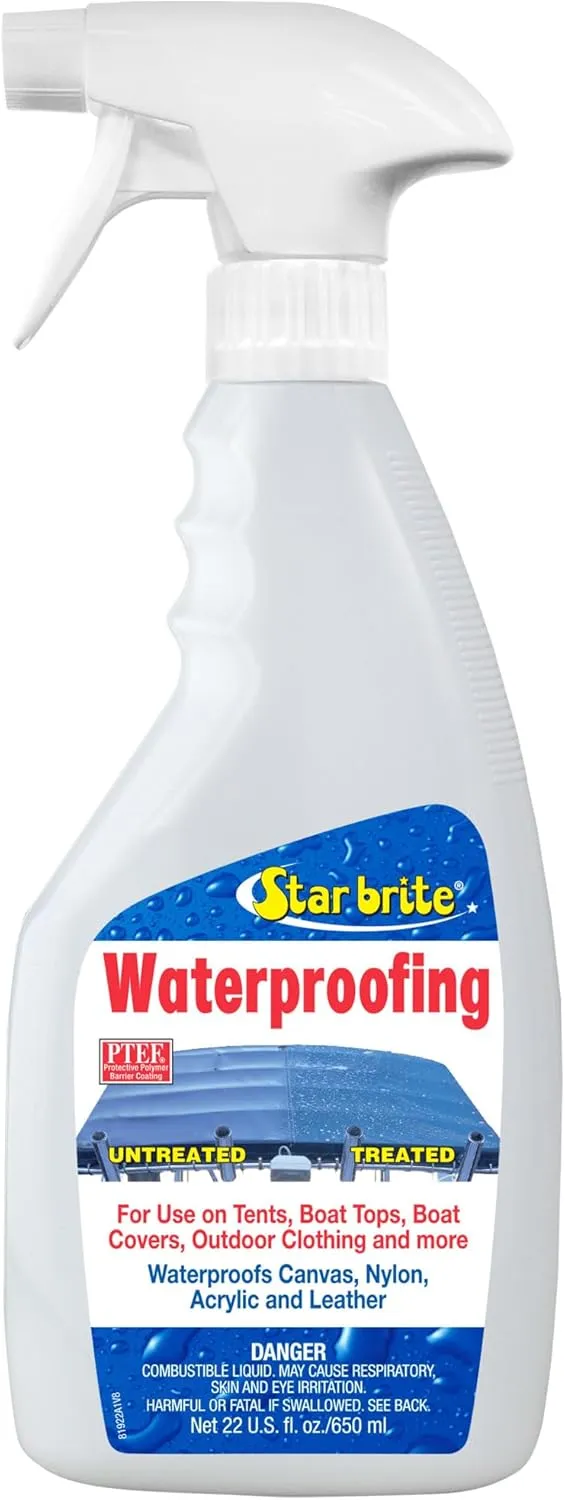 STAR BRITE Waterproofing Spray, Waterproofer   Stain Repellent   UV Protection for Boat Covers, Car Covers, Bimini Tops, Tents, Jackets, Backpacks, Boots, Awnings, Patio Covers & More