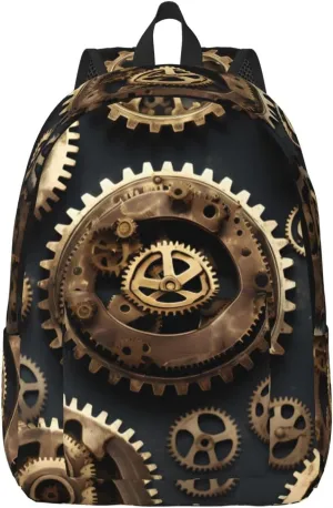 Steampunk Gears print Duffel Bag, Lightweight Duffel Bag, Casual Backpack, 17.7 x 6.3 x 12.2 inches