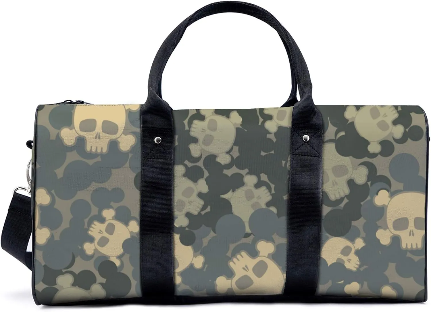 Strange Cartoon Pattern Duffel Bag Travel Yoga Camping Gym Shoulder Bags Sports Handbag Lightweight canvas Tote Bag Holdall for Men Women