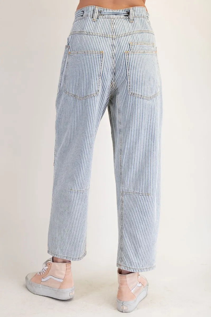 Striped Low Slung Jeans