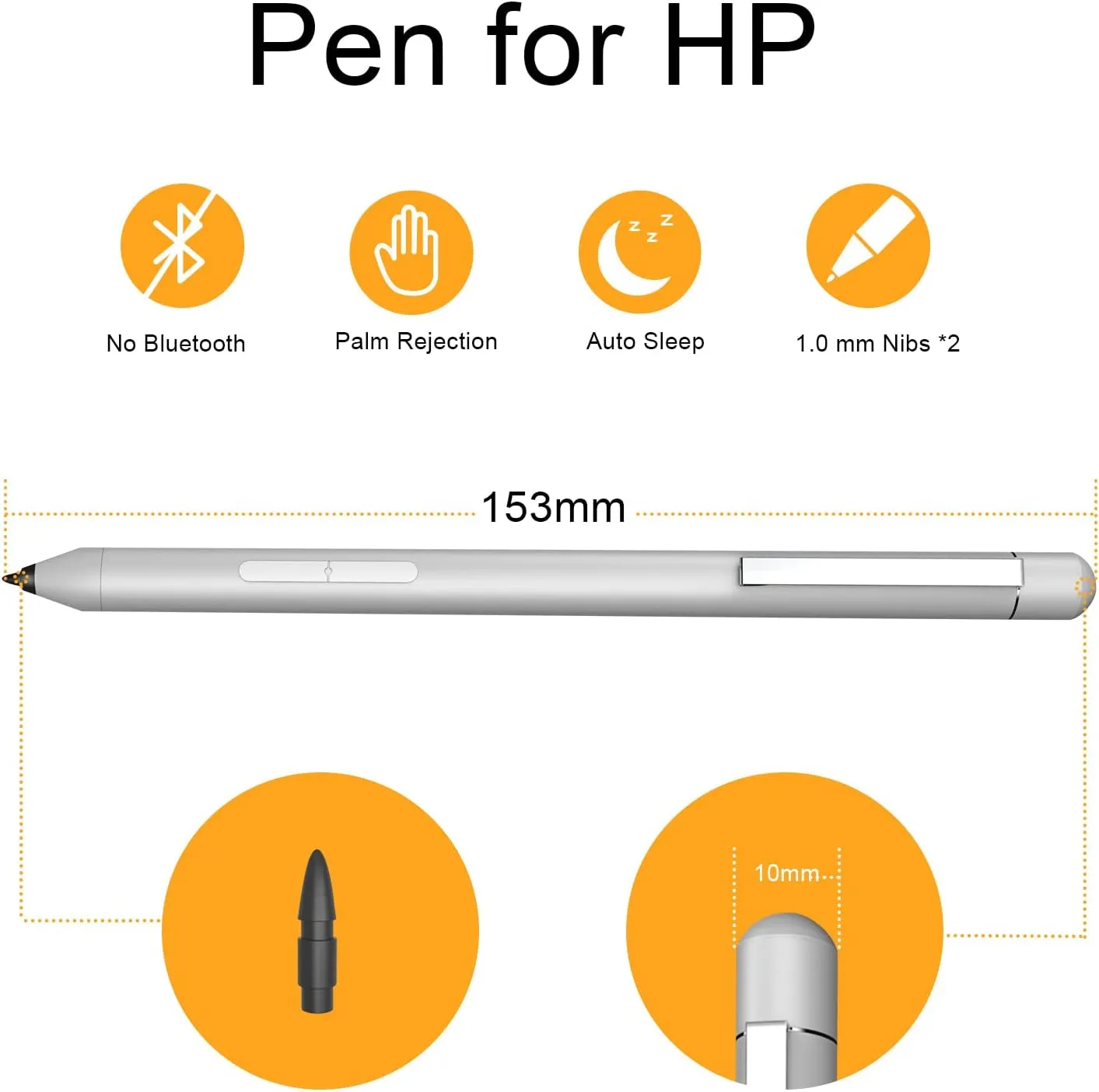 Stylus Pen for HP Pavilion/Envy/Spectre x360 Touchscreen Laptop Pencil-Specified Surface Pen Microsoft Pen Protocol Inking Model