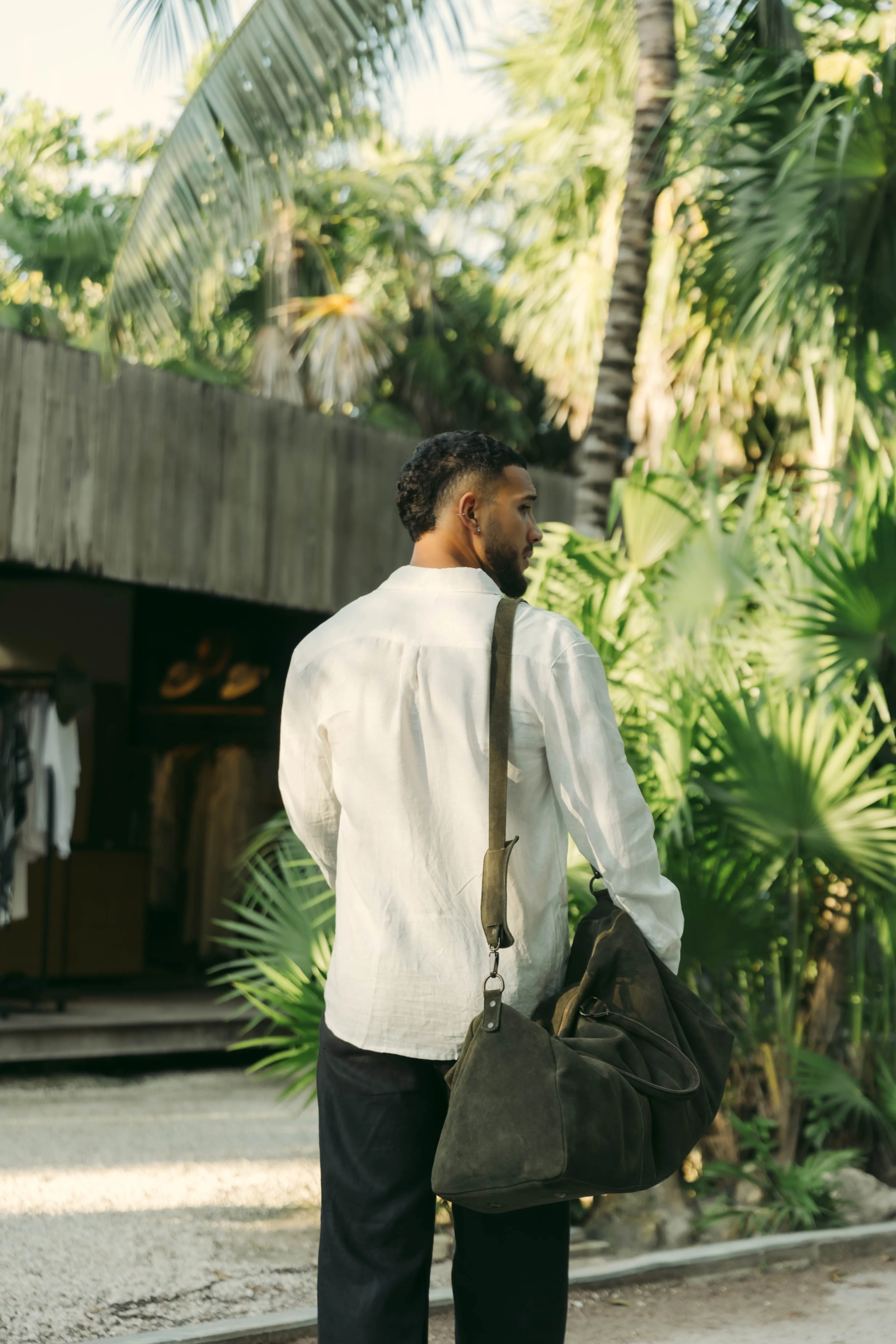 Suede Leather Duffle Bag
