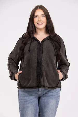 Sugar Babe Women's Hi Lo Zip Up Hoodie *Final Sale*