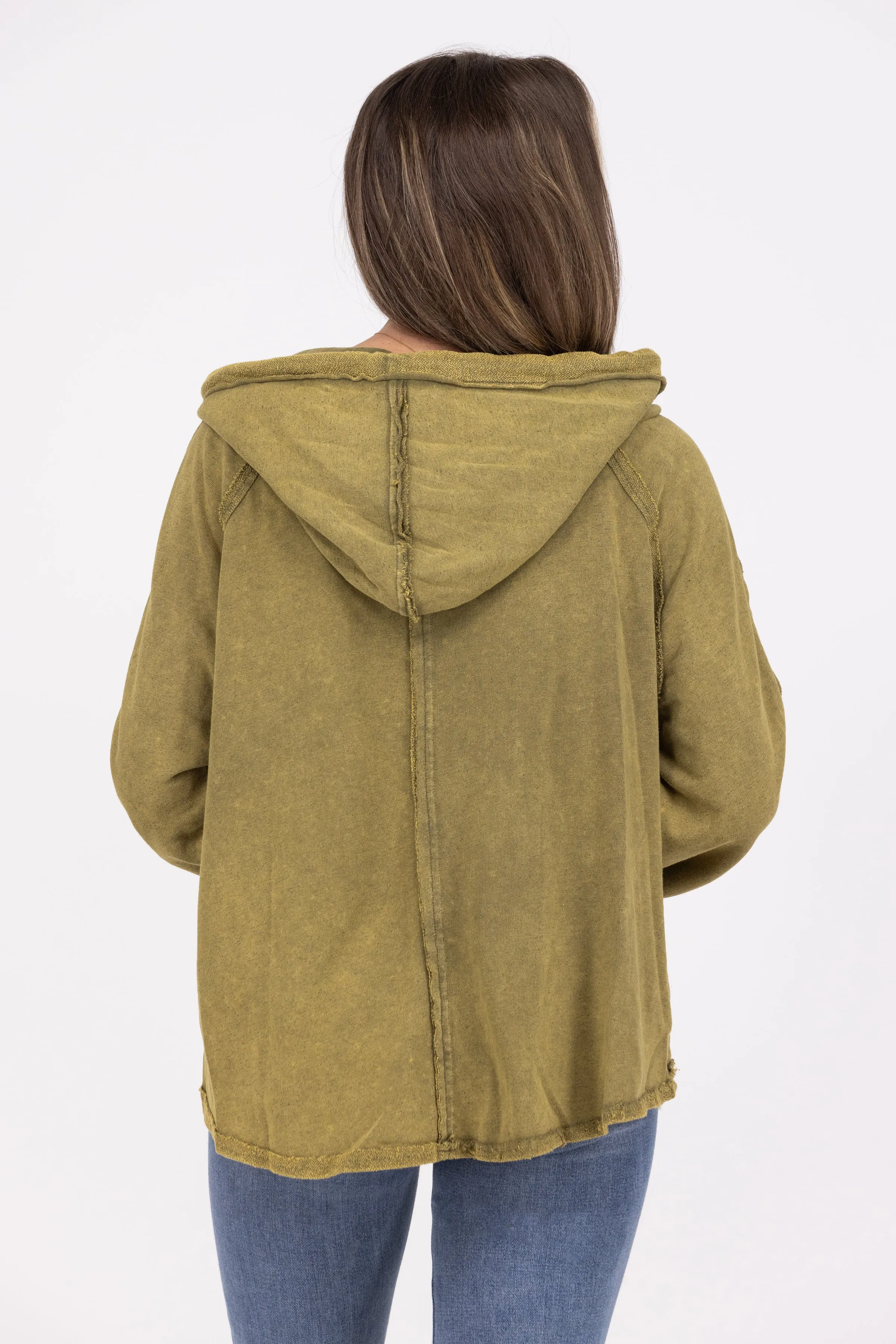 Sugar Babe Women's Hi Lo Zip Up Hoodie *Final Sale*