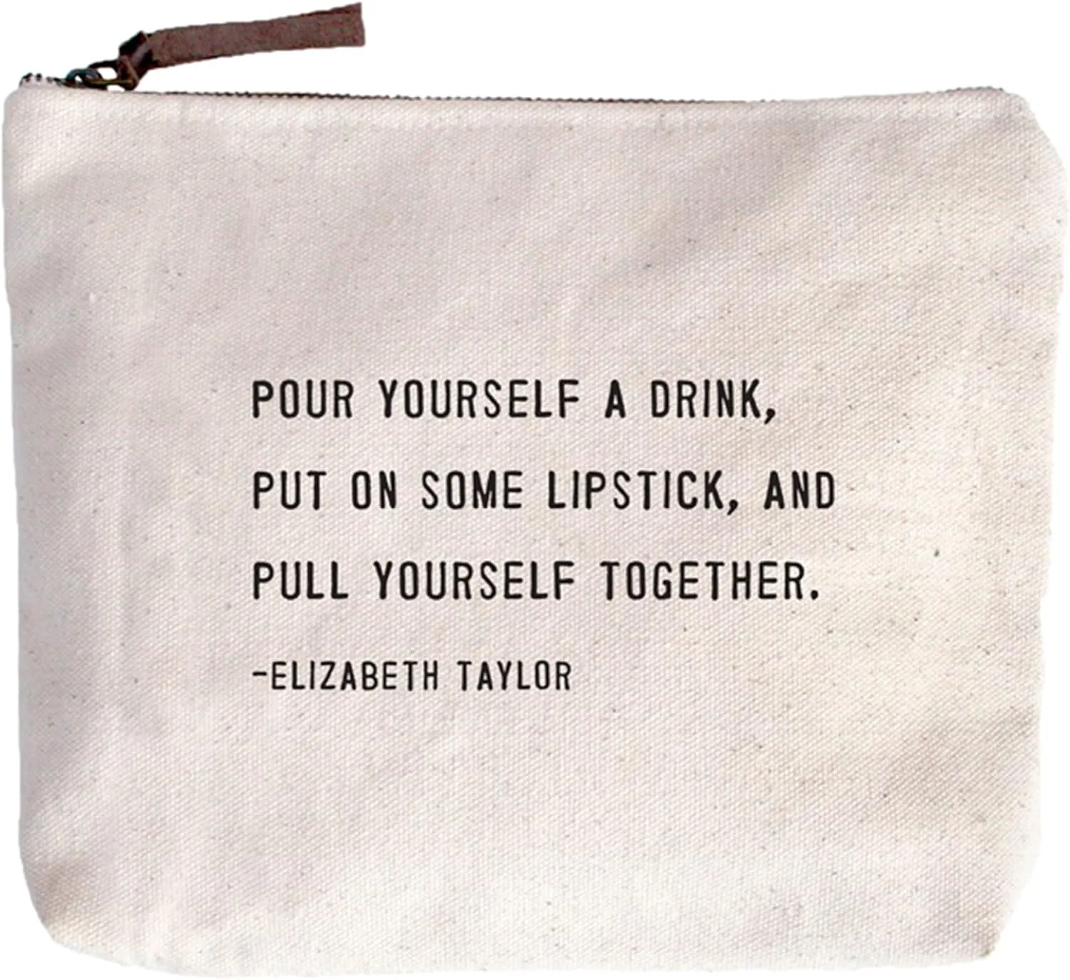 Sugarboo & Co. Pull Yourself Together Canvas Zip Bag, Makeup Bag For Women, Multi Purpose Toiletry Bag, Pencil Case Organizer
