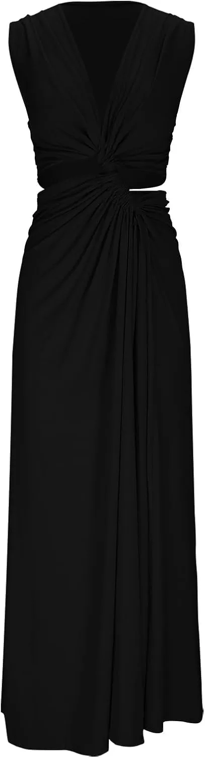 Summer Dresses for Women Casual V Neck Sleeveless Sundresses Party High Slit Cutout Tank Dress Beach Coverup Dresses