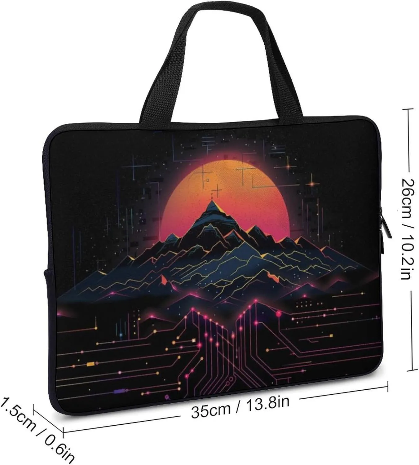 Sun Mountain Circuit Board Laptop Bag Laptop Case Computer Messenger Bag with Adjustable Shoulder Strap