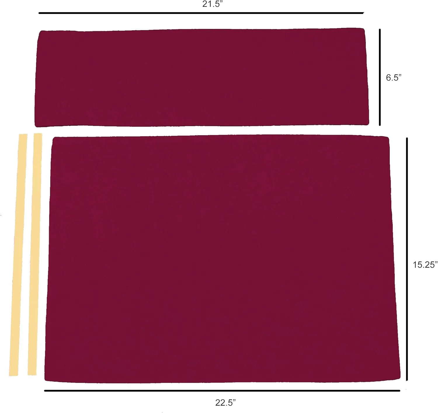 Sunbrella Directors Chair Replacement Cover (Flat Stick) (Burgundy)