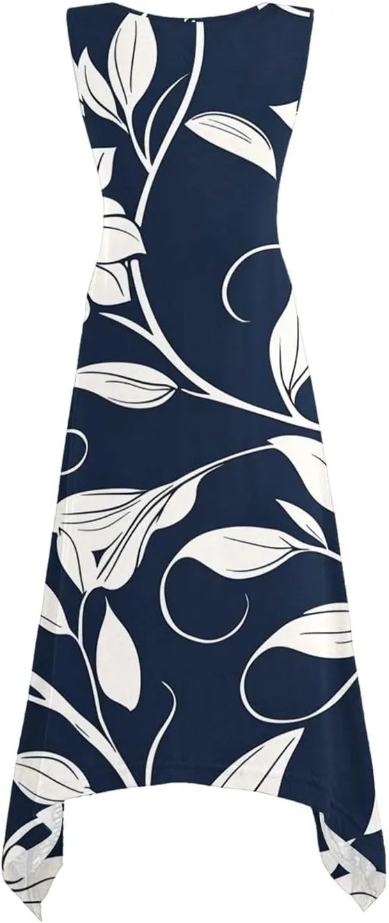 Sundress for Women Summer Casual Travel Vacation Beach Cover Ups Boho Floral Spaghetti Strap Flowy Cute Maxi Dress
