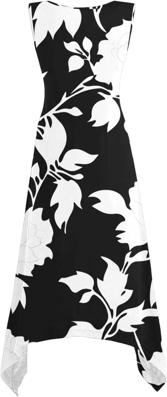 Sundress for Women Summer Casual Travel Vacation Beach Cover Ups Boho Floral Spaghetti Strap Flowy Cute Maxi Dress