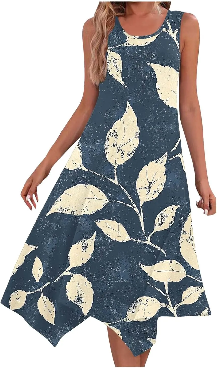 Sundress for Women Summer Casual Travel Vacation Beach Cover Ups Boho Floral Spaghetti Strap Flowy Cute Maxi Dress
