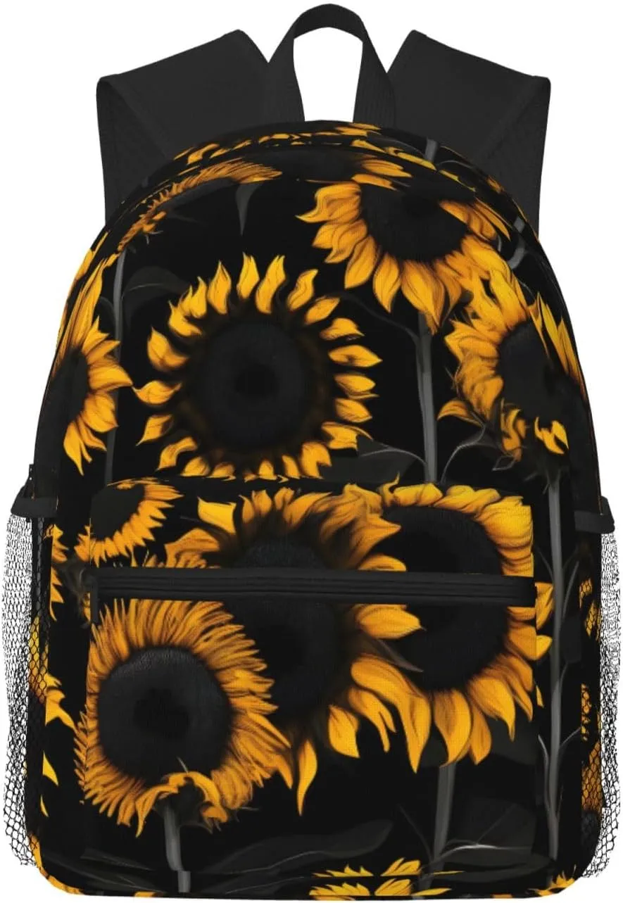 Sunflower Blooming Flowers Plants print Lightweight duffel bag, travel hiking daypack, comfortable backpack, sports bag