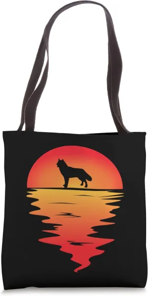 Sunset Northern Inuit Dog Tote Bag