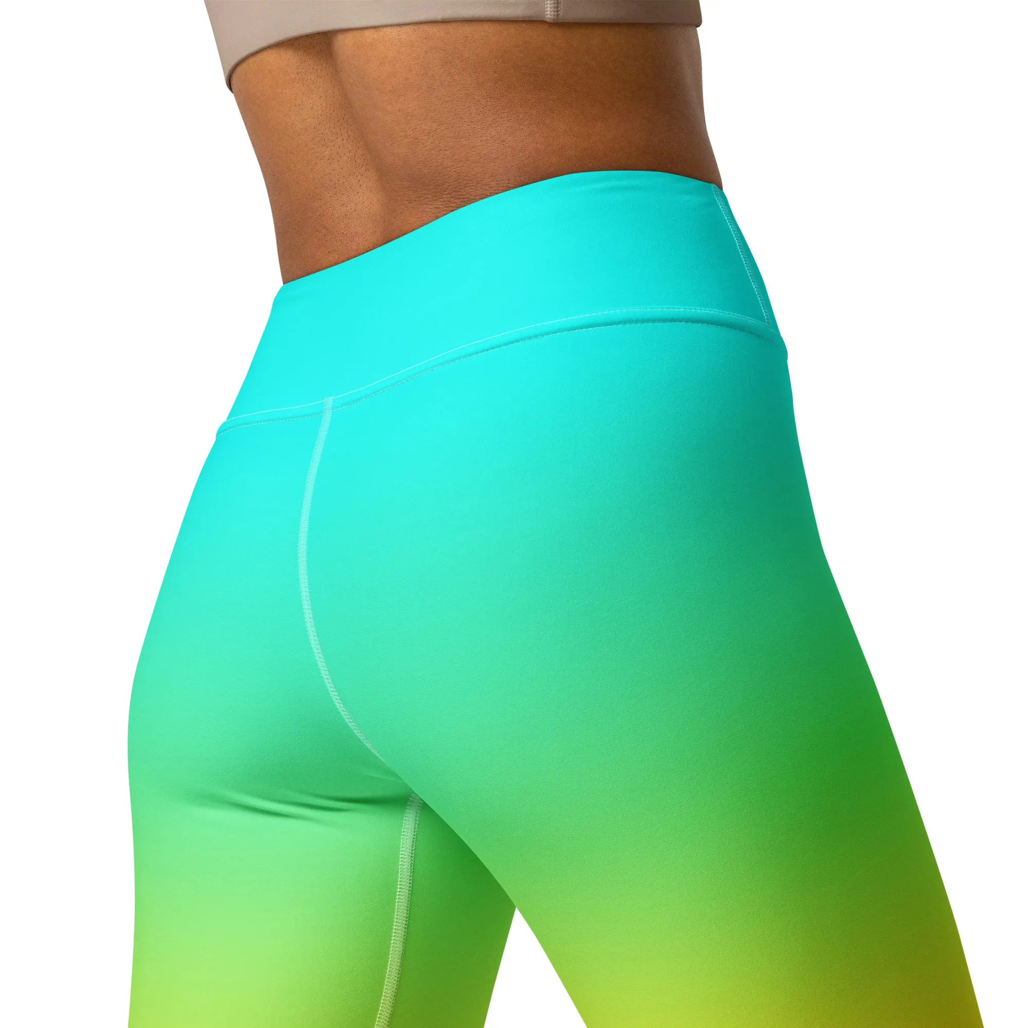 Sunset Sorbet Ombre Yoga Leggings