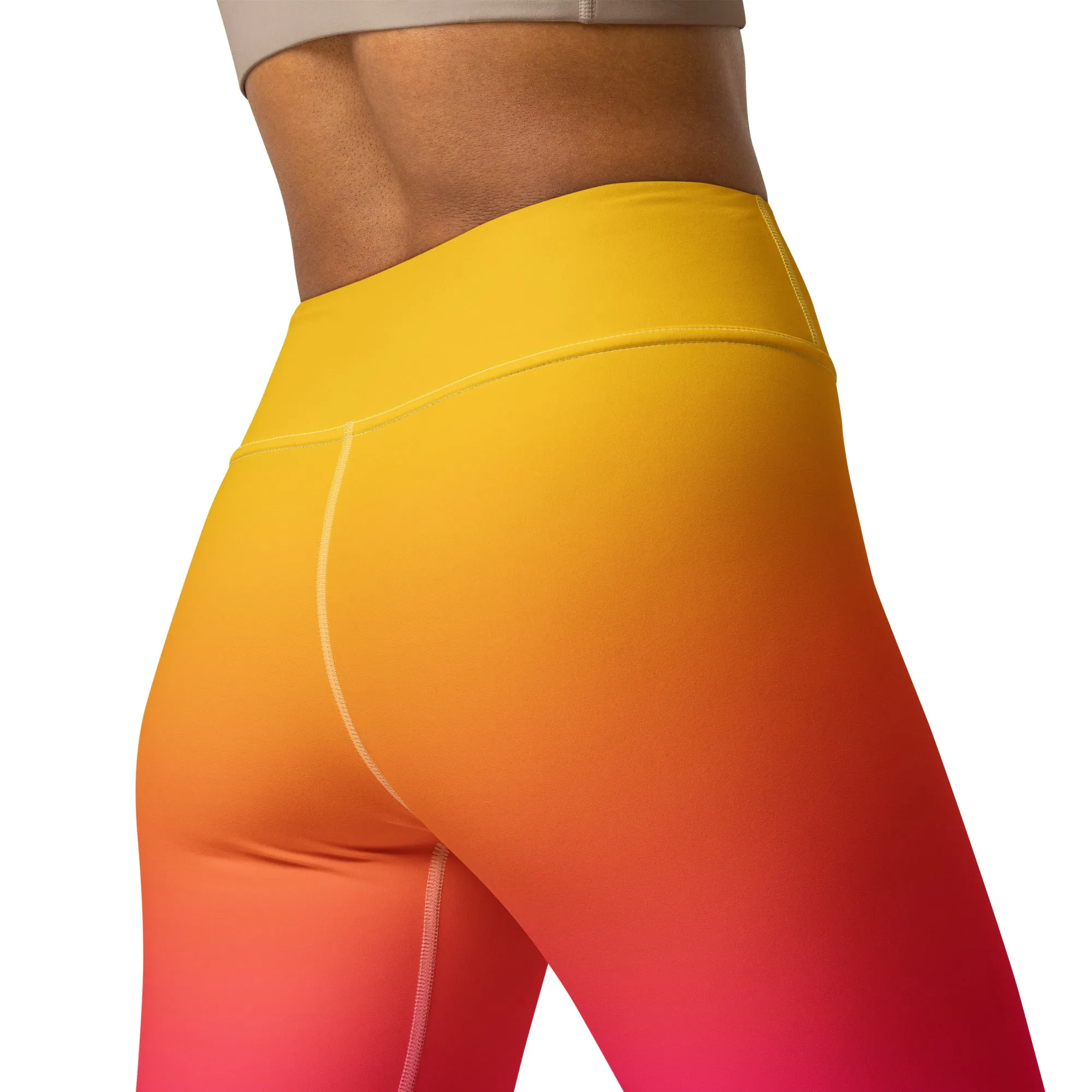 Sunset Sorbet Ombre Yoga Leggings