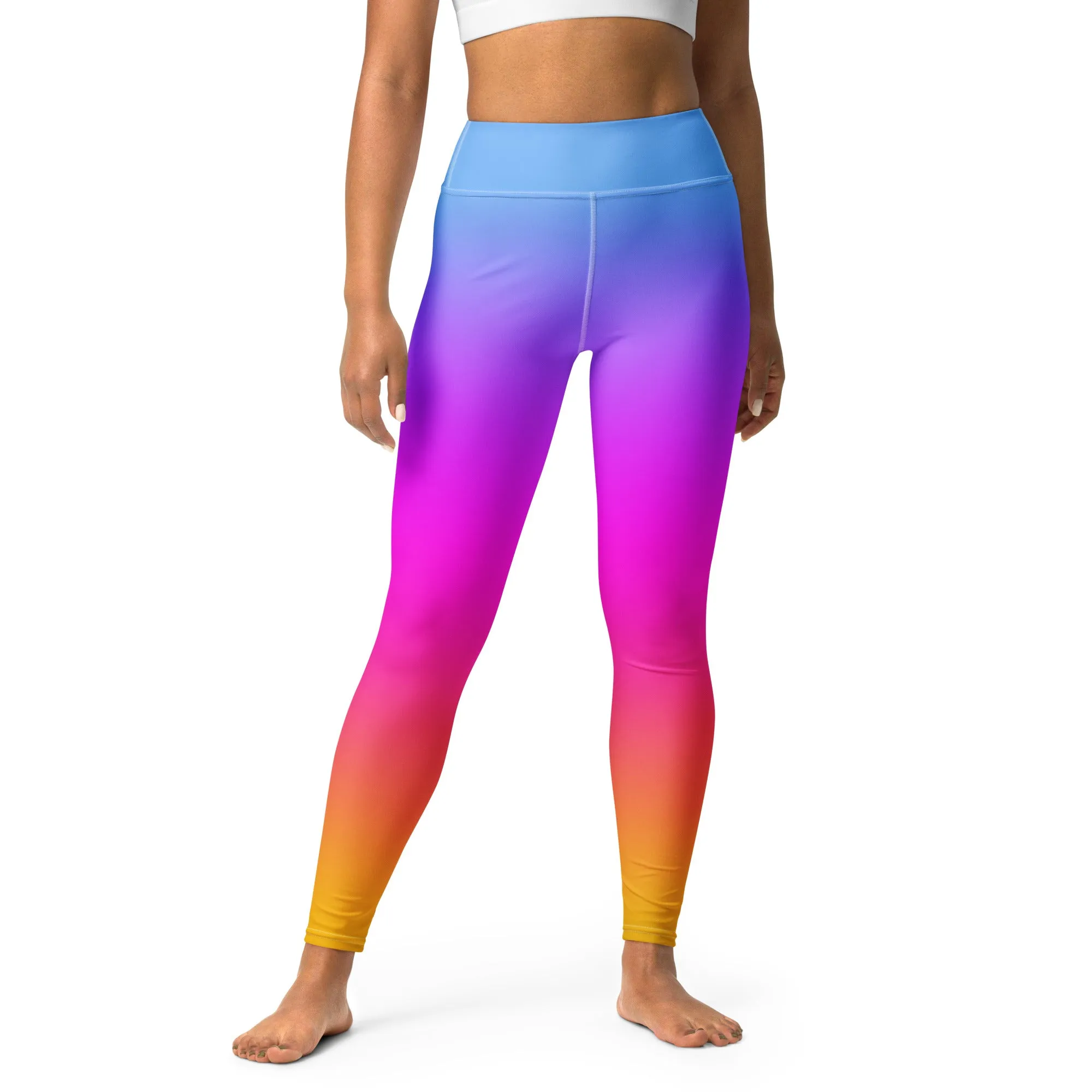 Sunset Sorbet Ombre Yoga Leggings
