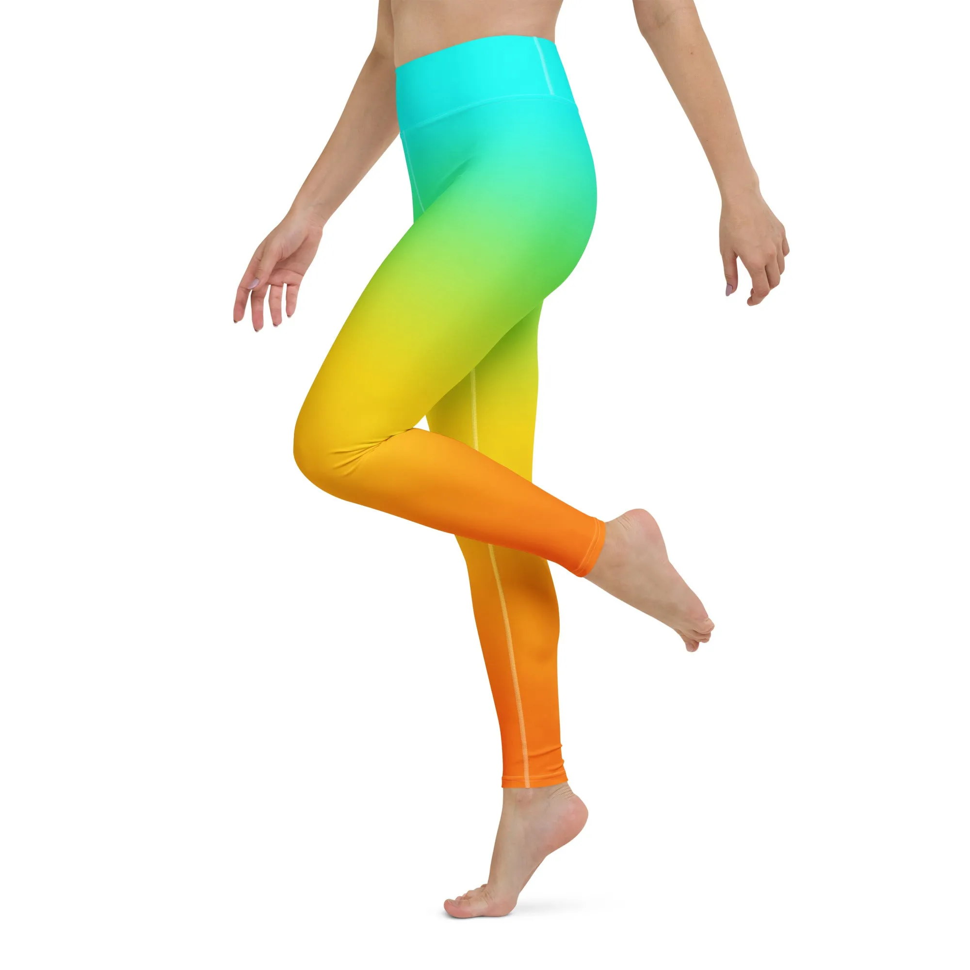 Sunset Sorbet Ombre Yoga Leggings