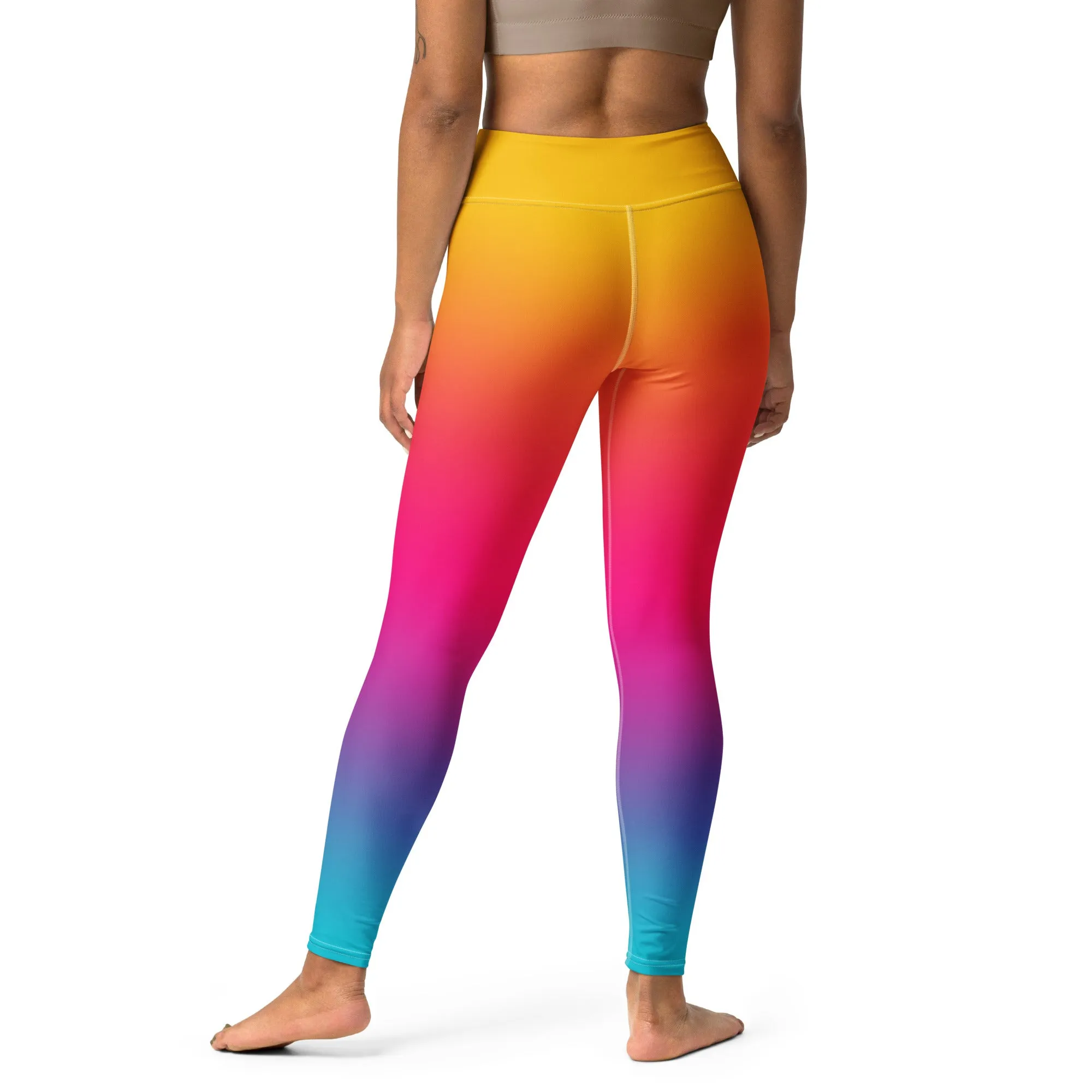 Sunset Sorbet Ombre Yoga Leggings