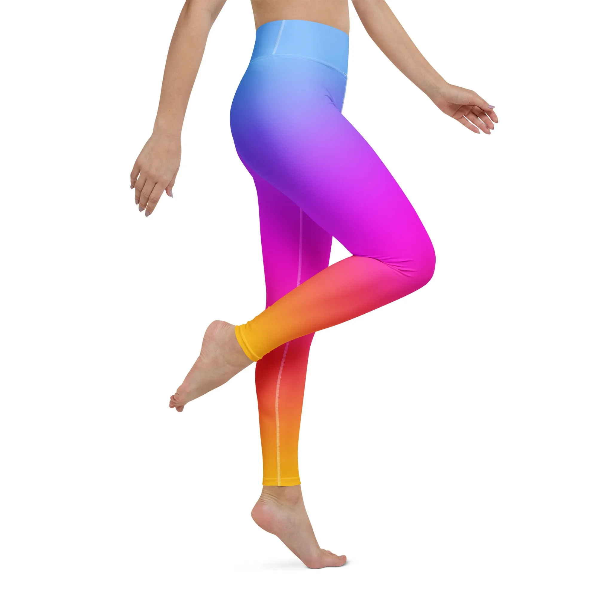 Sunset Sorbet Ombre Yoga Leggings