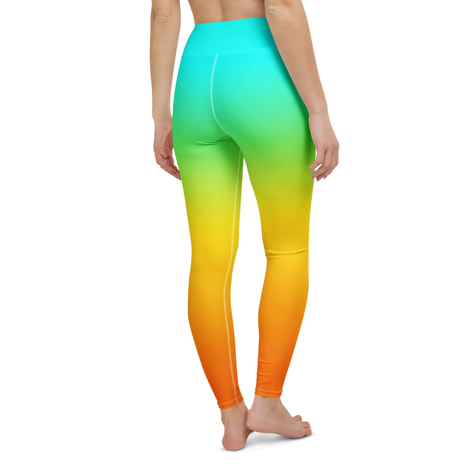 Sunset Sorbet Ombre Yoga Leggings