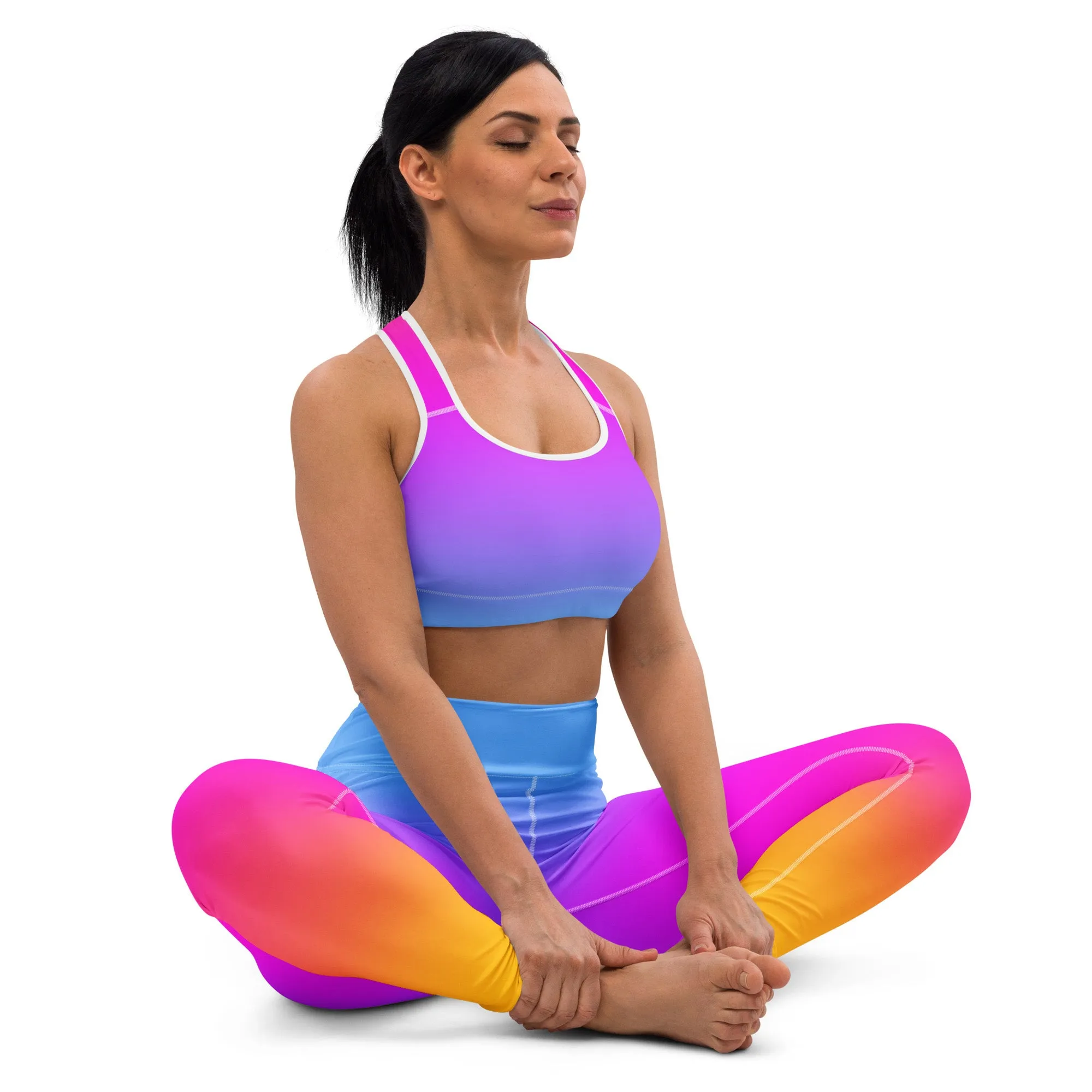 Sunset Sorbet Ombre Yoga Leggings