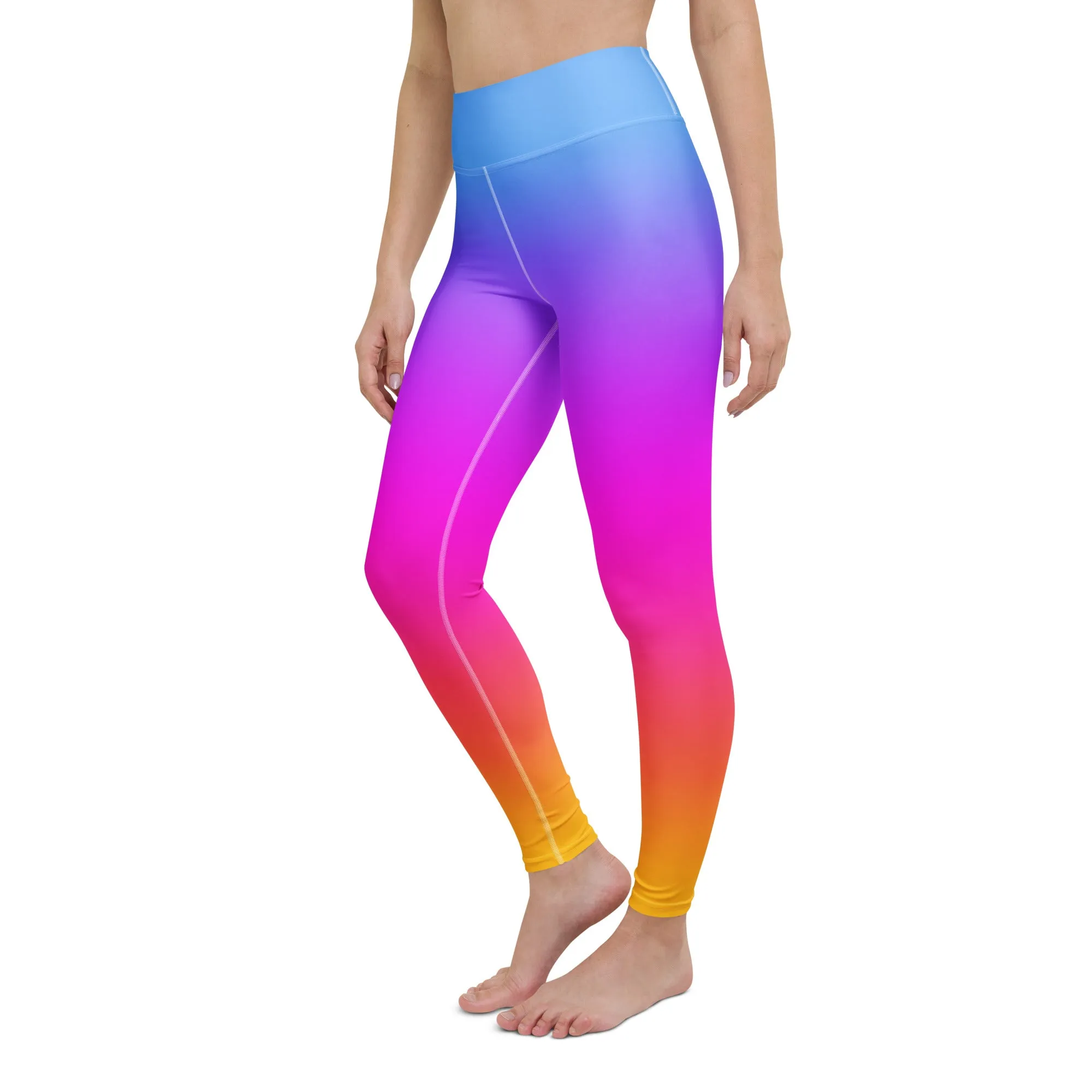 Sunset Sorbet Ombre Yoga Leggings