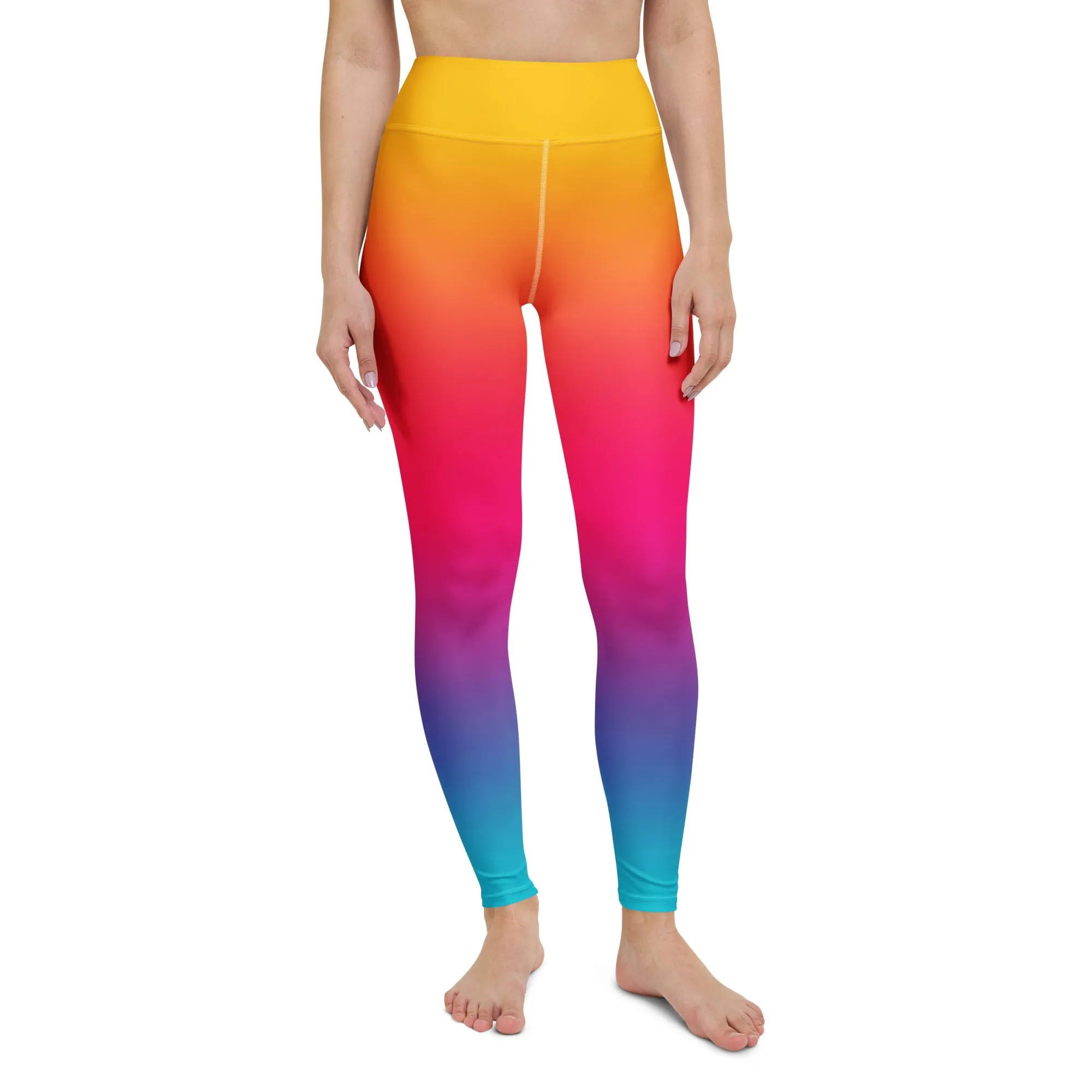 Sunset Sorbet Ombre Yoga Leggings