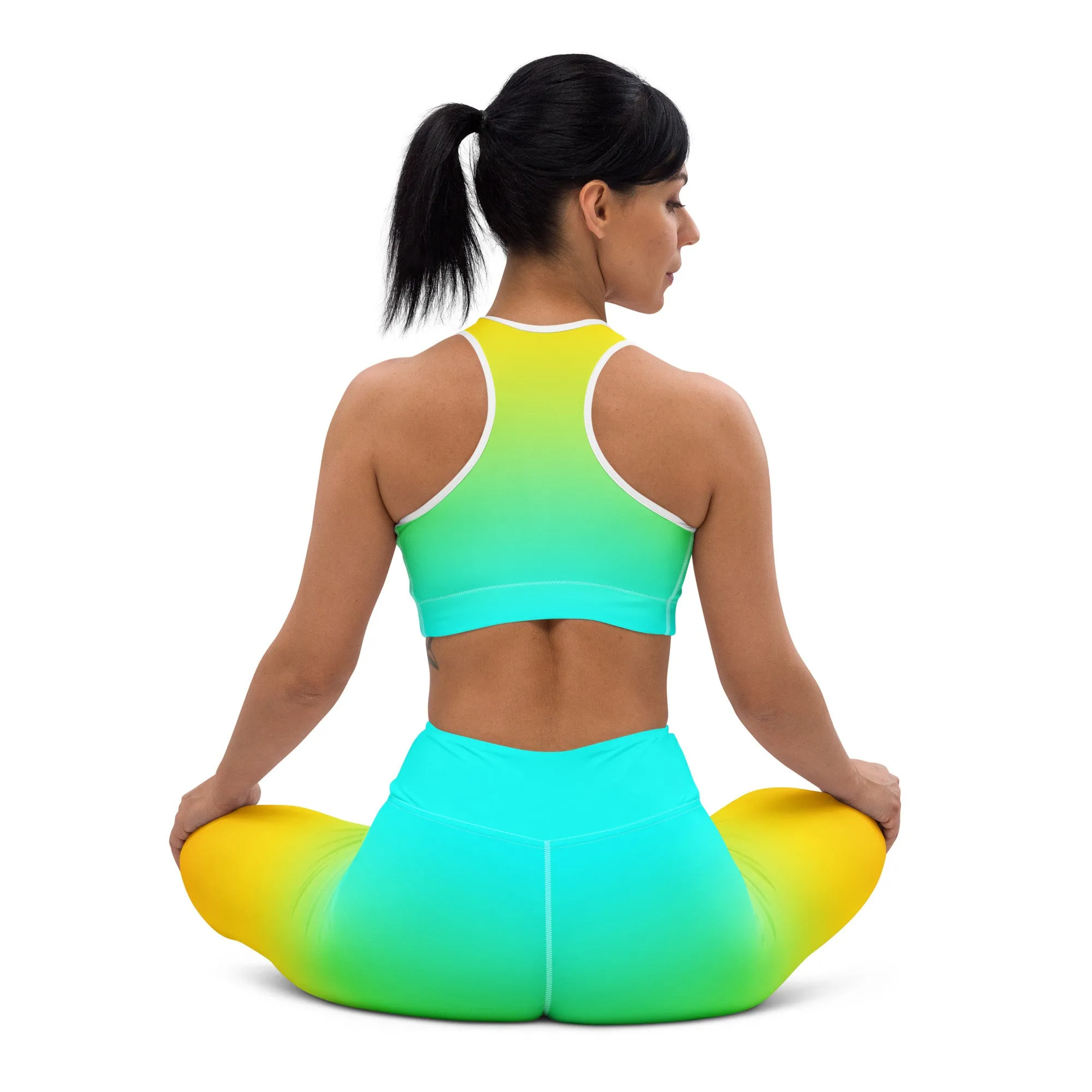 Sunset Sorbet Ombre Yoga Leggings