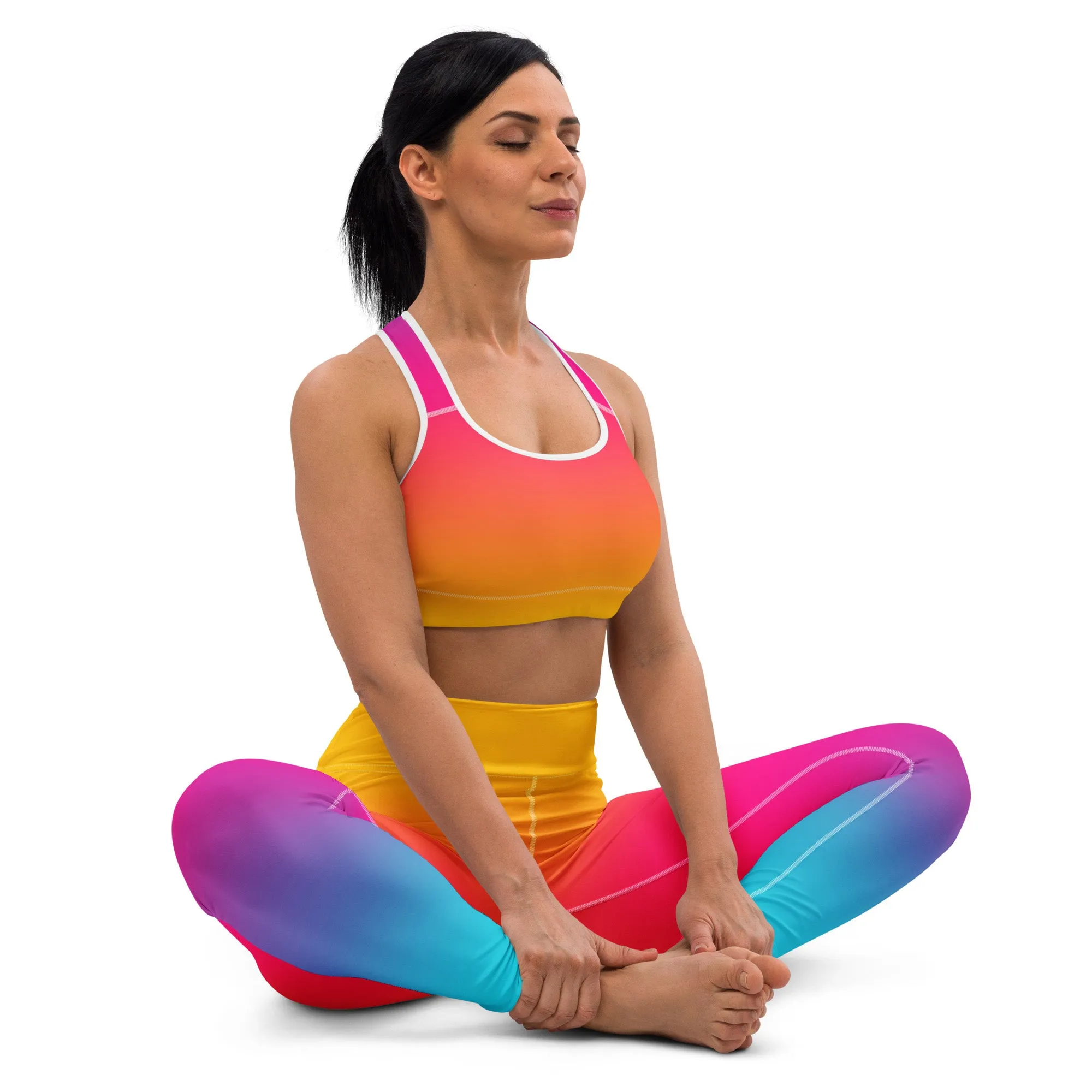 Sunset Sorbet Ombre Yoga Leggings