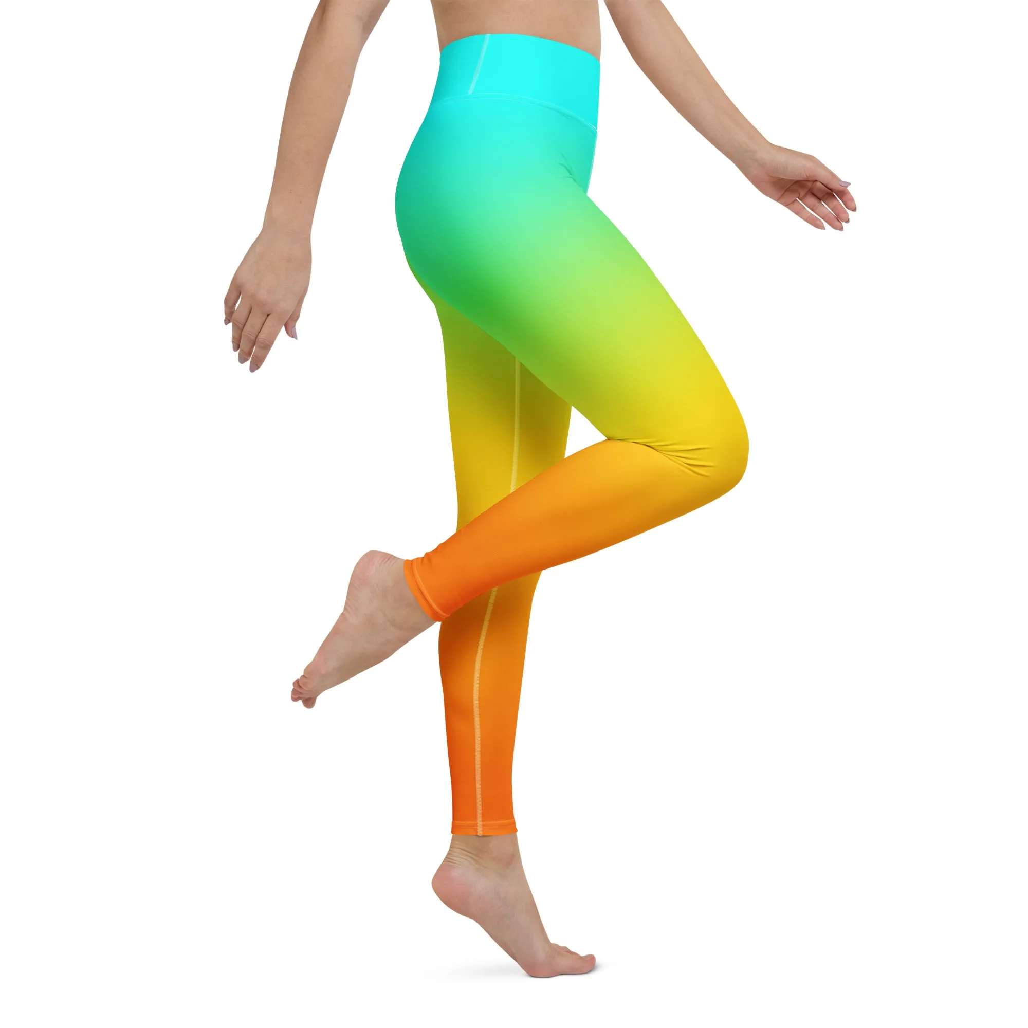 Sunset Sorbet Ombre Yoga Leggings