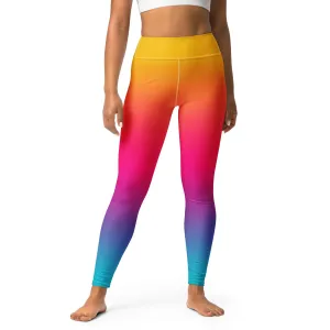 Sunset Sorbet Ombre Yoga Leggings
