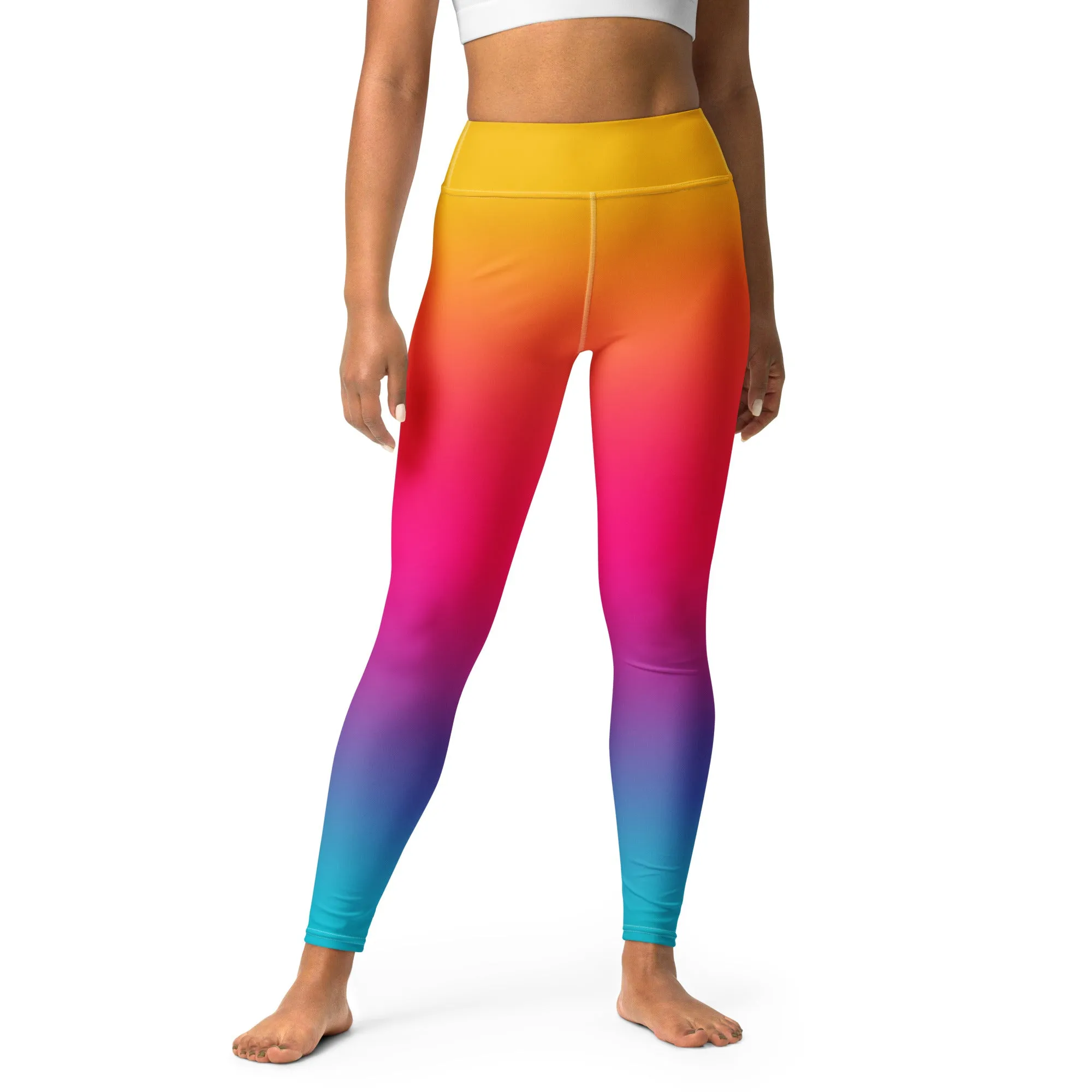 Sunset Sorbet Ombre Yoga Leggings