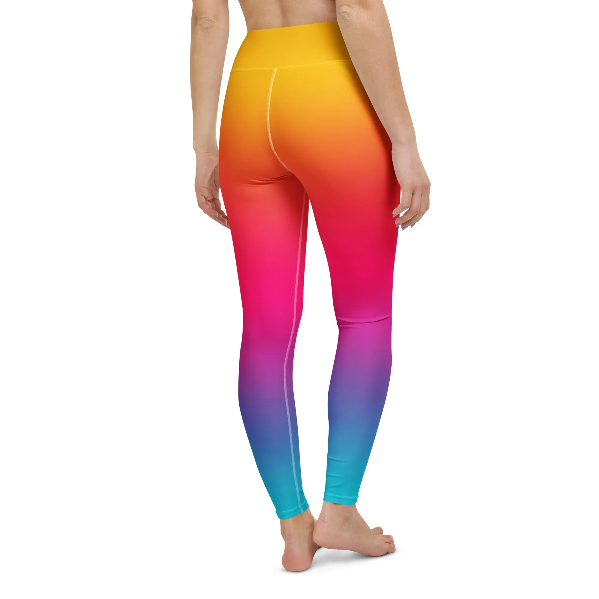 Sunset Sorbet Ombre Yoga Leggings