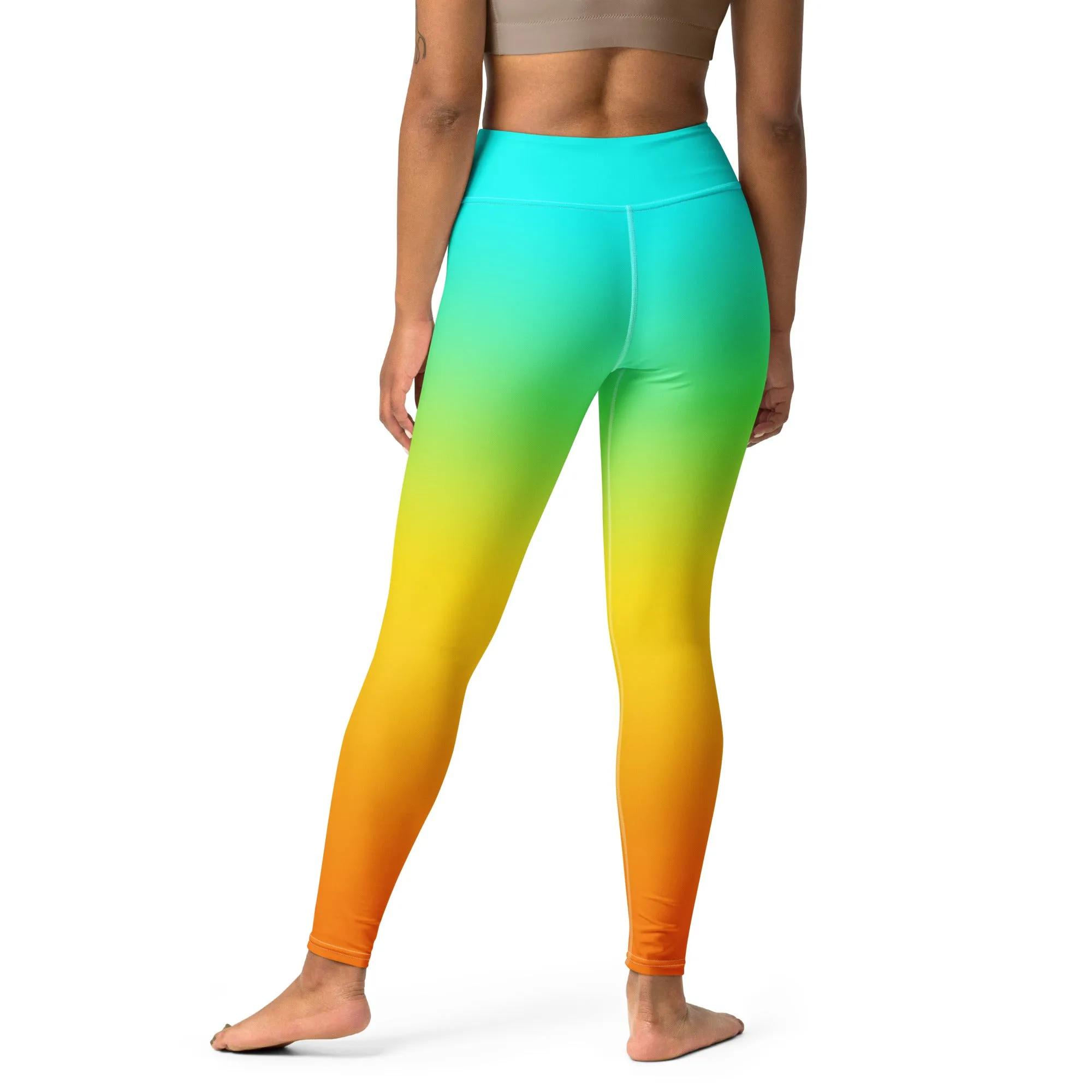 Sunset Sorbet Ombre Yoga Leggings