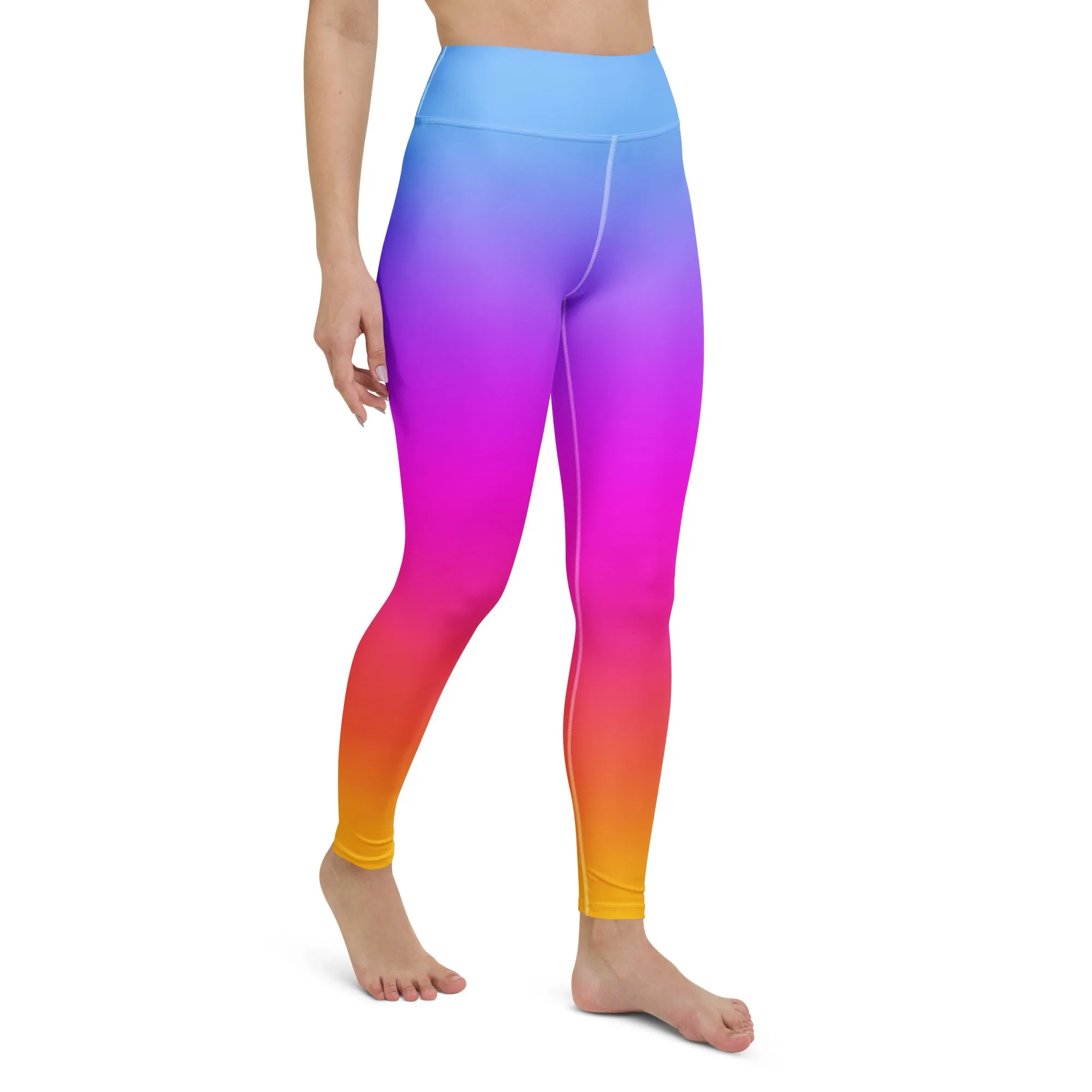 Sunset Sorbet Ombre Yoga Leggings